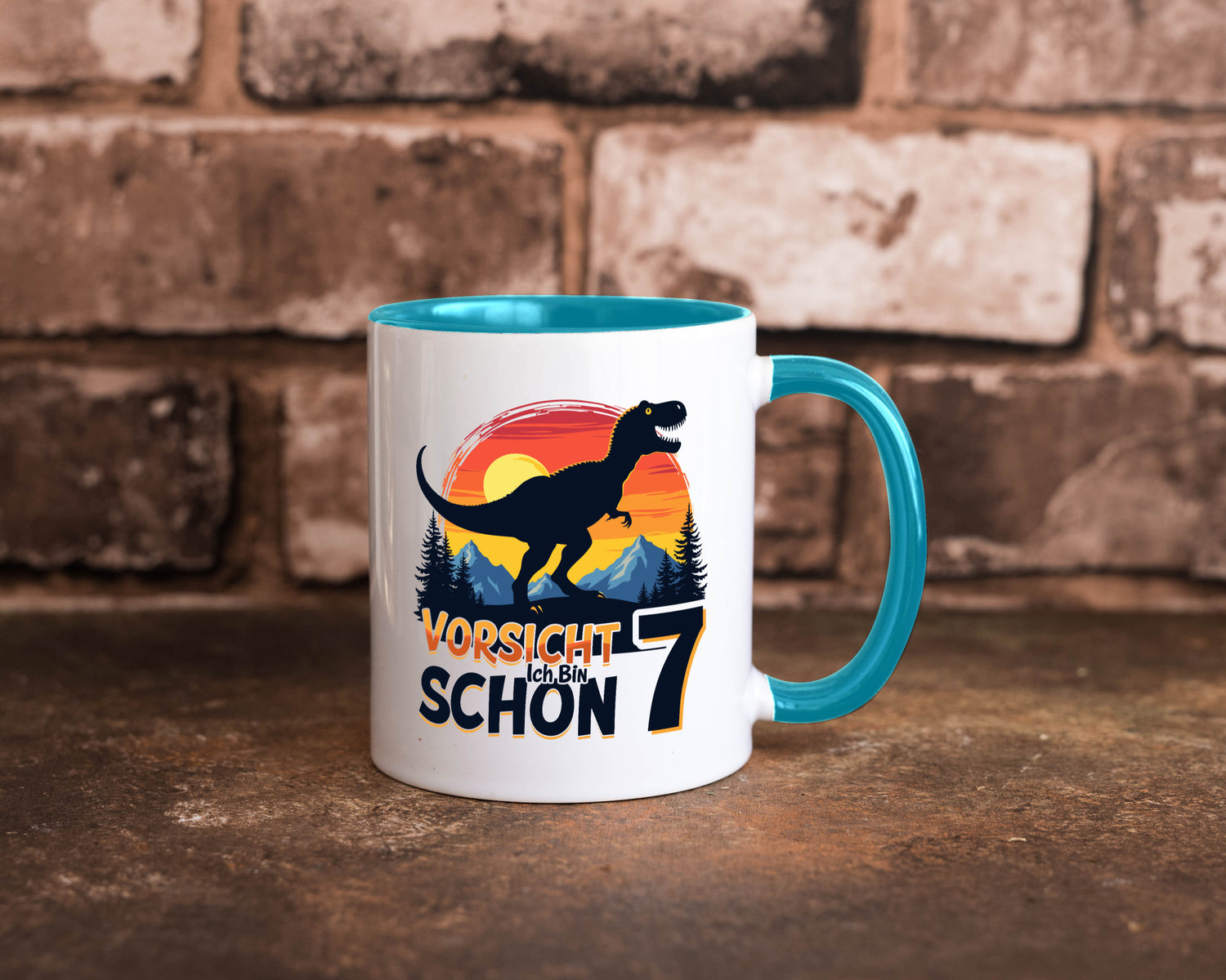 7. Geburtstag | 7 Jahre Dinosaurier v2 Geschenk Geschenkidee lustiger Spruch