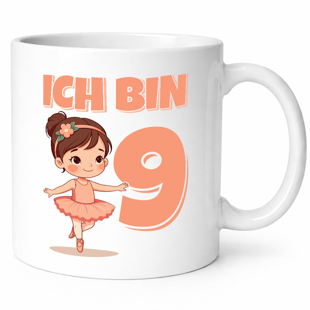9 Geburtstag | Jahre Ballerina Mädchen Ballet Humor Geschenkidee Tasse