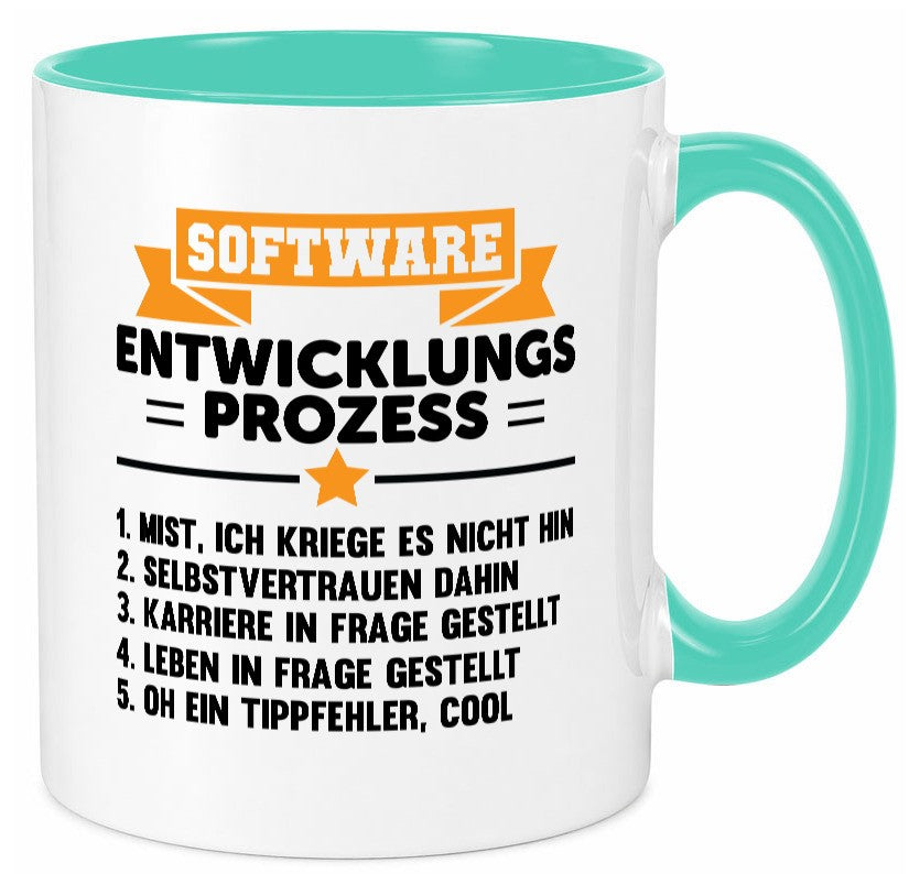 Software, Entwicklung, Prozess | Humor Spaß Witz lustiger Spruch Geschenk Tasse