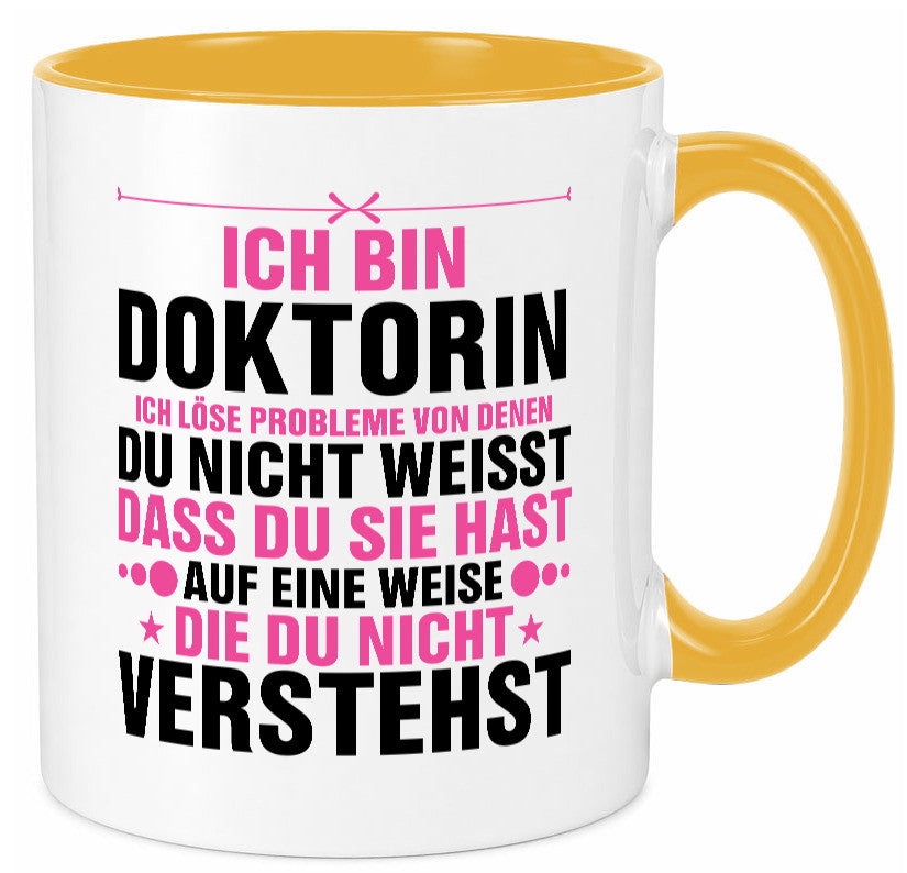 Löse Probleme: Doktorin | Doktorand Doktortitel v2 Geschenk Humor Geschenkidee Tasse