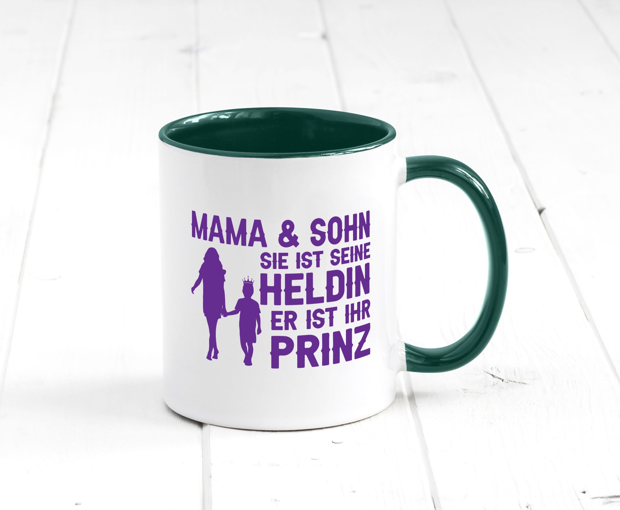 Mama &amp; Sohn | Helding Prinz Mutterliebe Geschenkidee Familie Humor Tasse