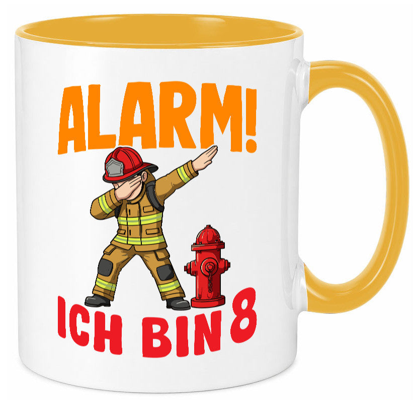 8. Geburtstag | 8 Jahre Feuerwehr Junge lustig Geschenkidee Geschenk Tasse