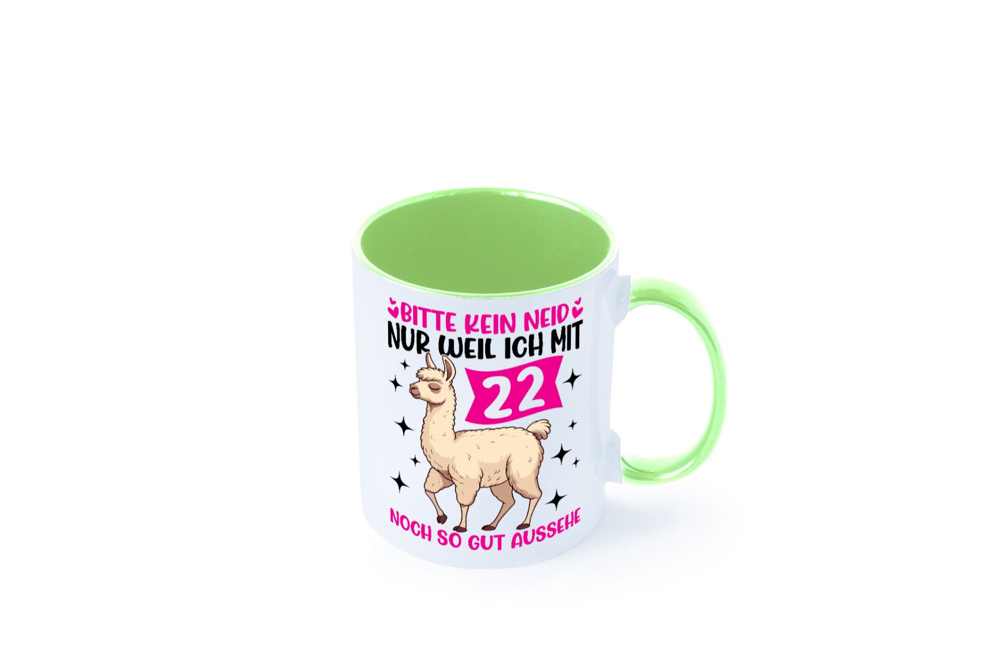 22. Geburtstag | 22 Jahre Lama gut aussehen lustig Geschenkidee Geschenk Tasse