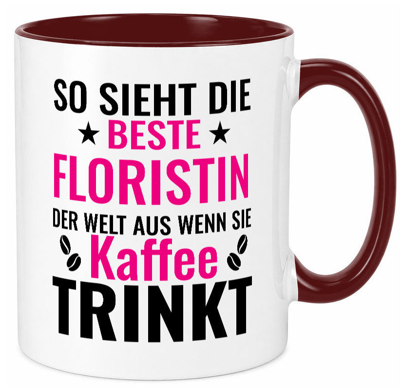 Kaffee trinkt: Floristin | Blumen Verkäuferin lustiger Spruch Geschenk Humor