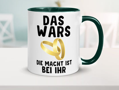 Die macht ist bei ihr | Hochzeit Tasse Ehemann Ehe Geschenk Humor Geschenkidee