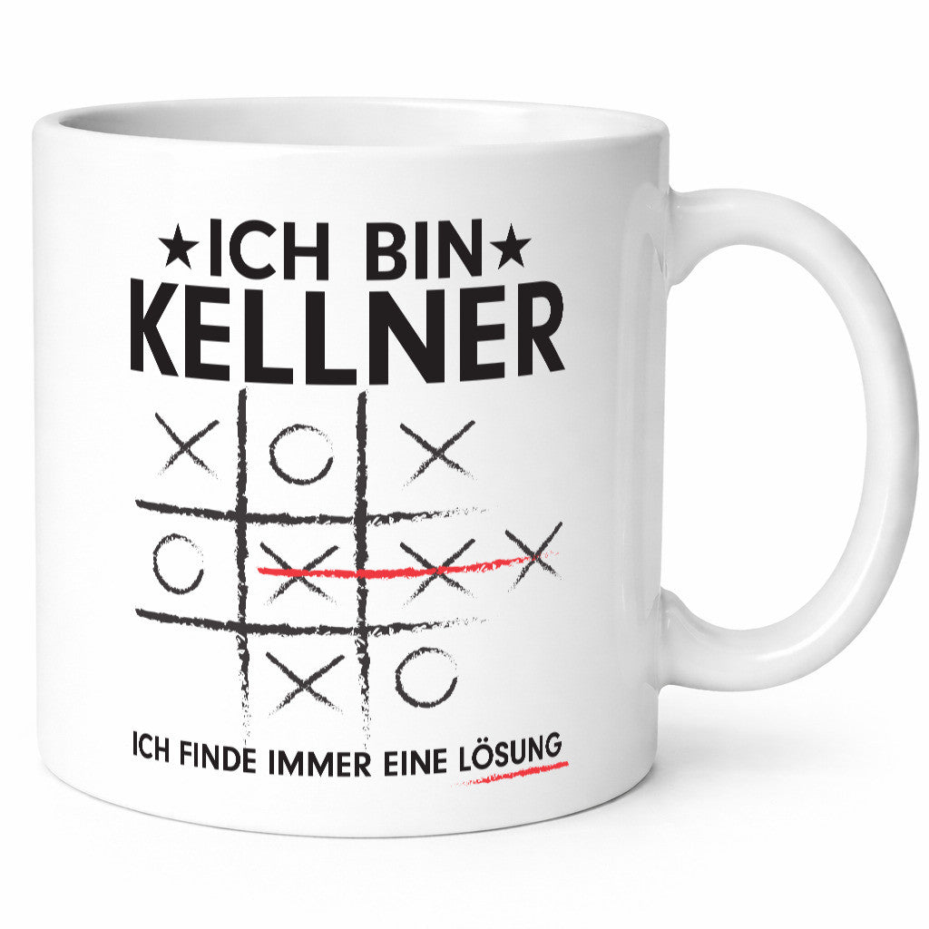 Löse Probleme: Kellner | kellnern Bedienung Humor Geschenkidee Tasse