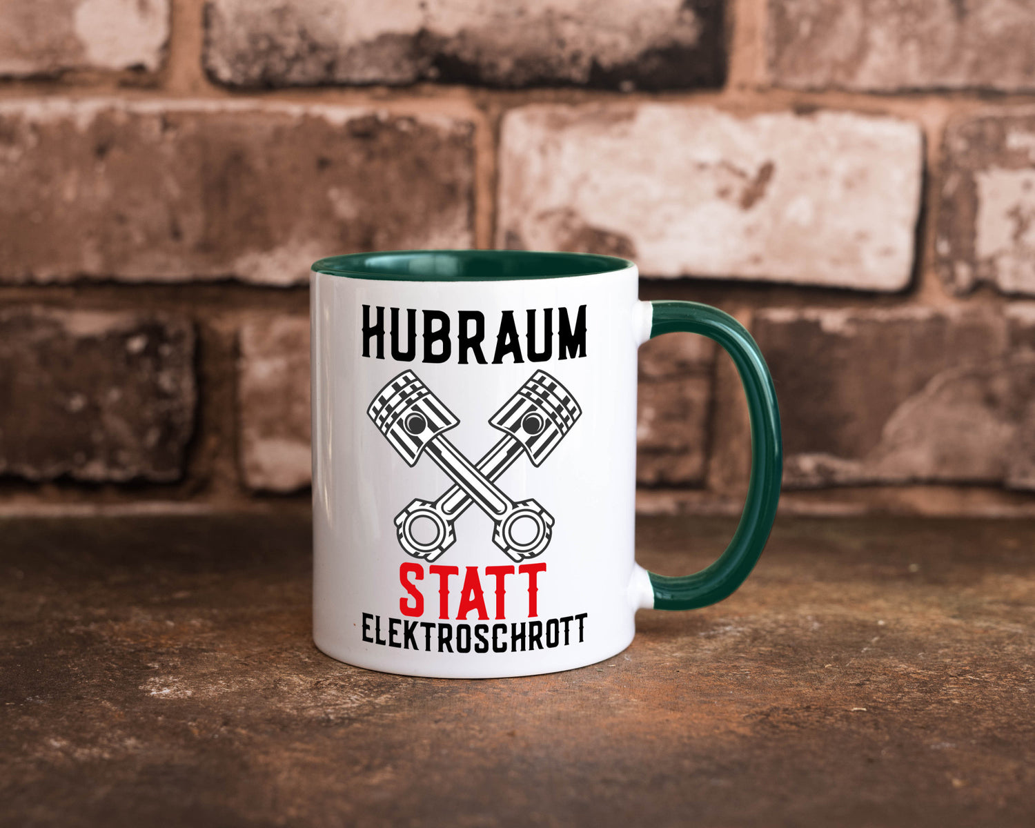 Hubraum statt Elektroschrott | Autofan Verbrennungsmotor Geschenk Humor
