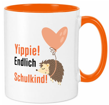 Schulkind | Einschulung 1. Klasse Grundschule v2 Geschenk Humor Geschenkidee Tasse