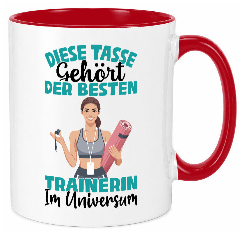 Im Universum: Trainerin | Sportverein Humor lustig Geschenkidee Geschenk Tasse