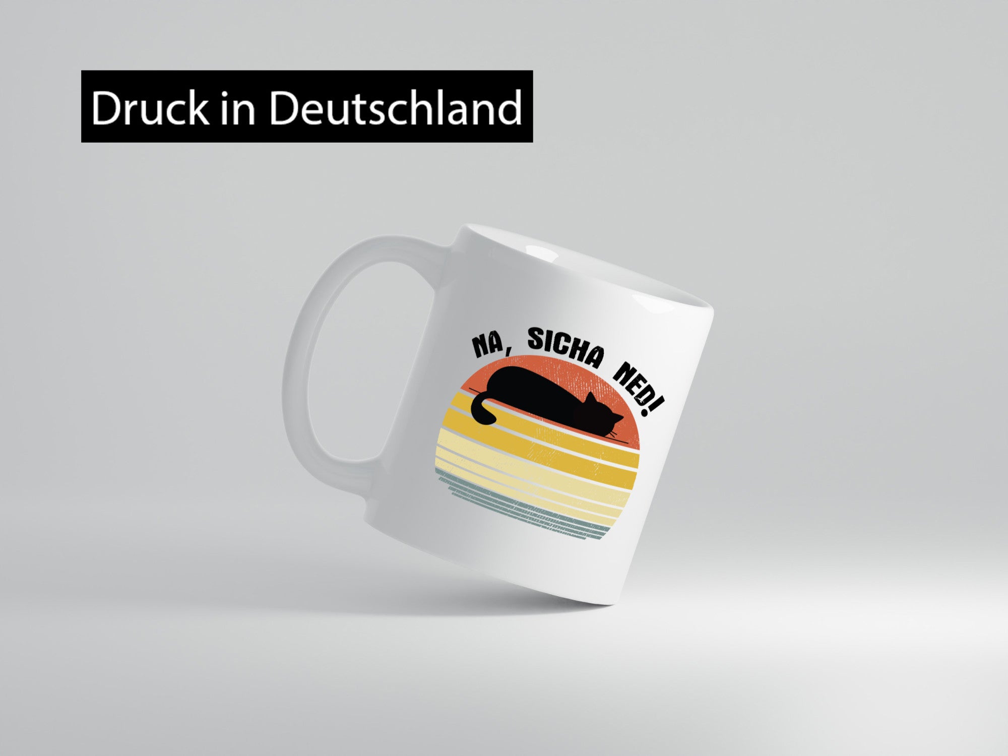 Na, sicha ned! | Katze Farben lustiger Spruch Geschenk Tierliebhaber Humor Tasse