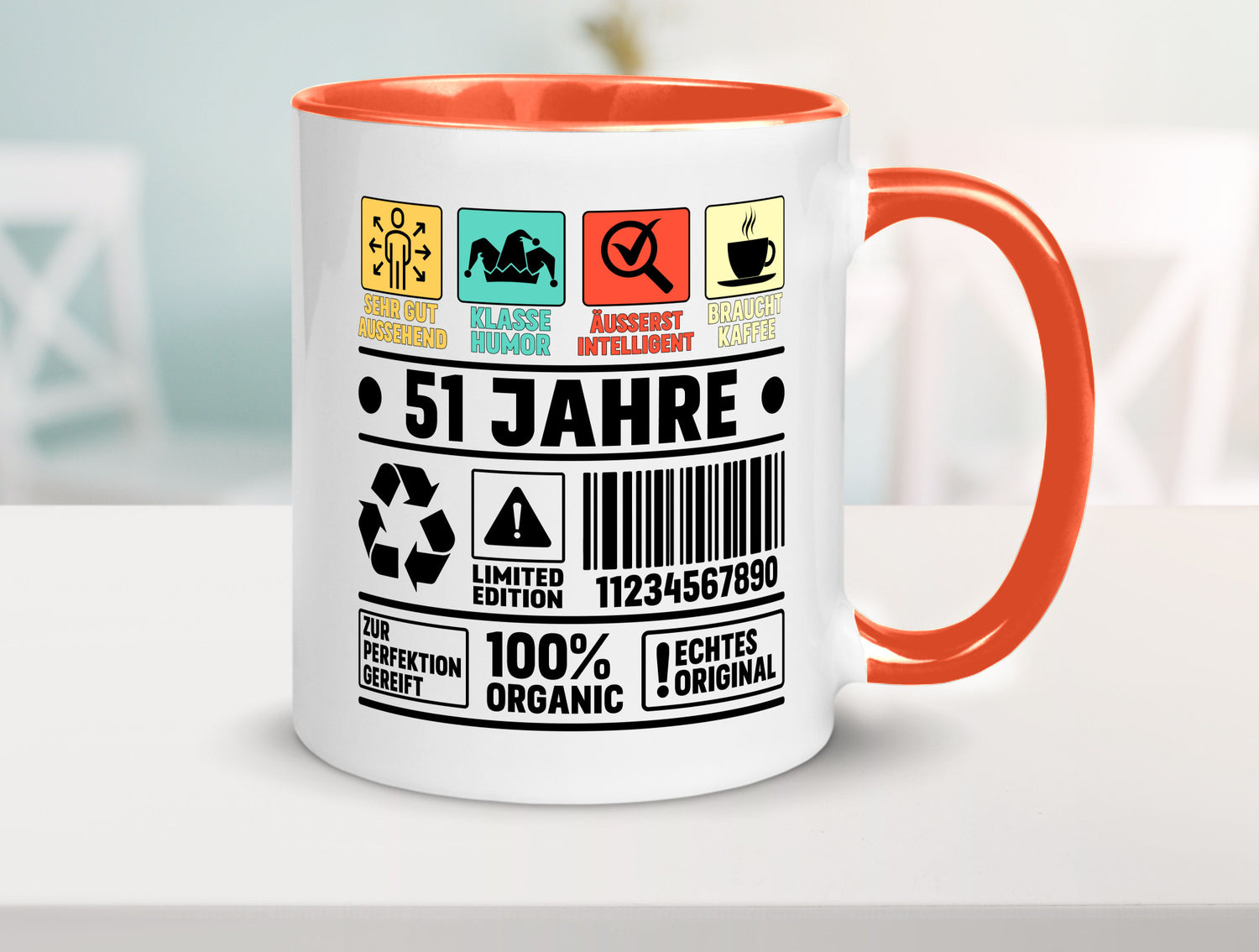 51. Geburtstag | 51 Jahre Humor Limited Edition Geschenkidee Tasse