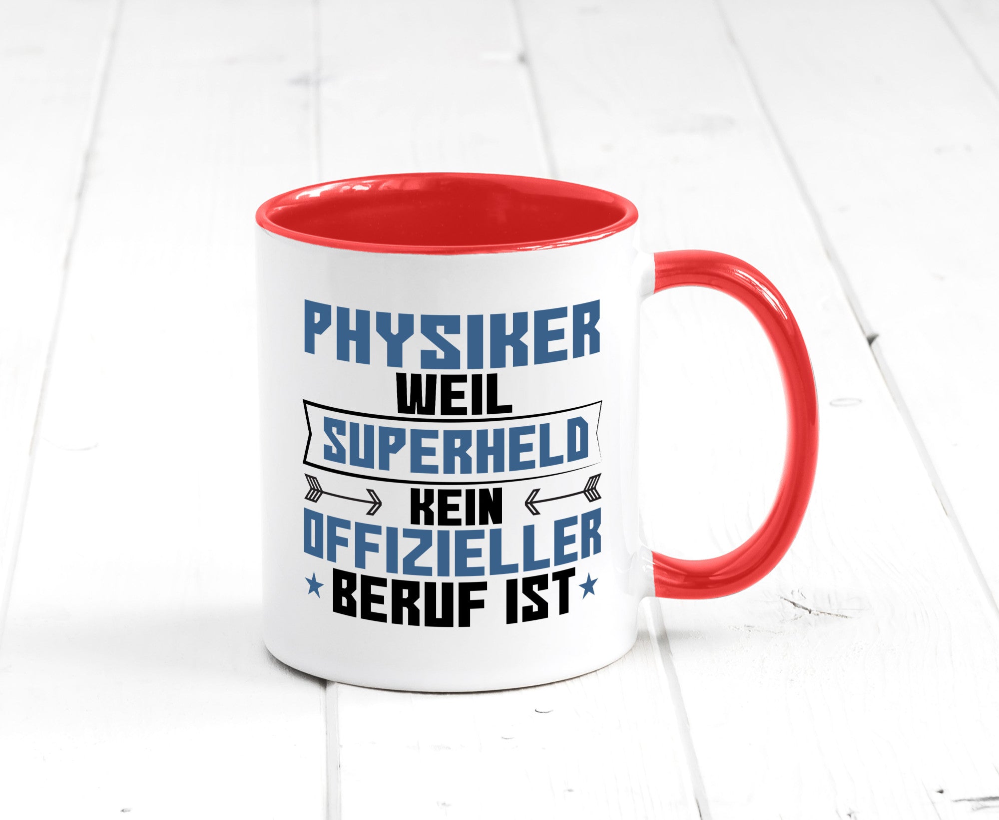 Superheld Physiker | Physik Geschenk Humor Geschenkidee lustiger Spruch Tasse