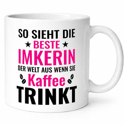 Kaffee trinkt: Imkerin | Imkerei Humor Geschenkidee Tasse