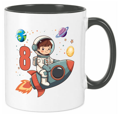8. Geburtstag | 8 Jahre Astronaut Weltraum Humor Geschenkidee Tasse