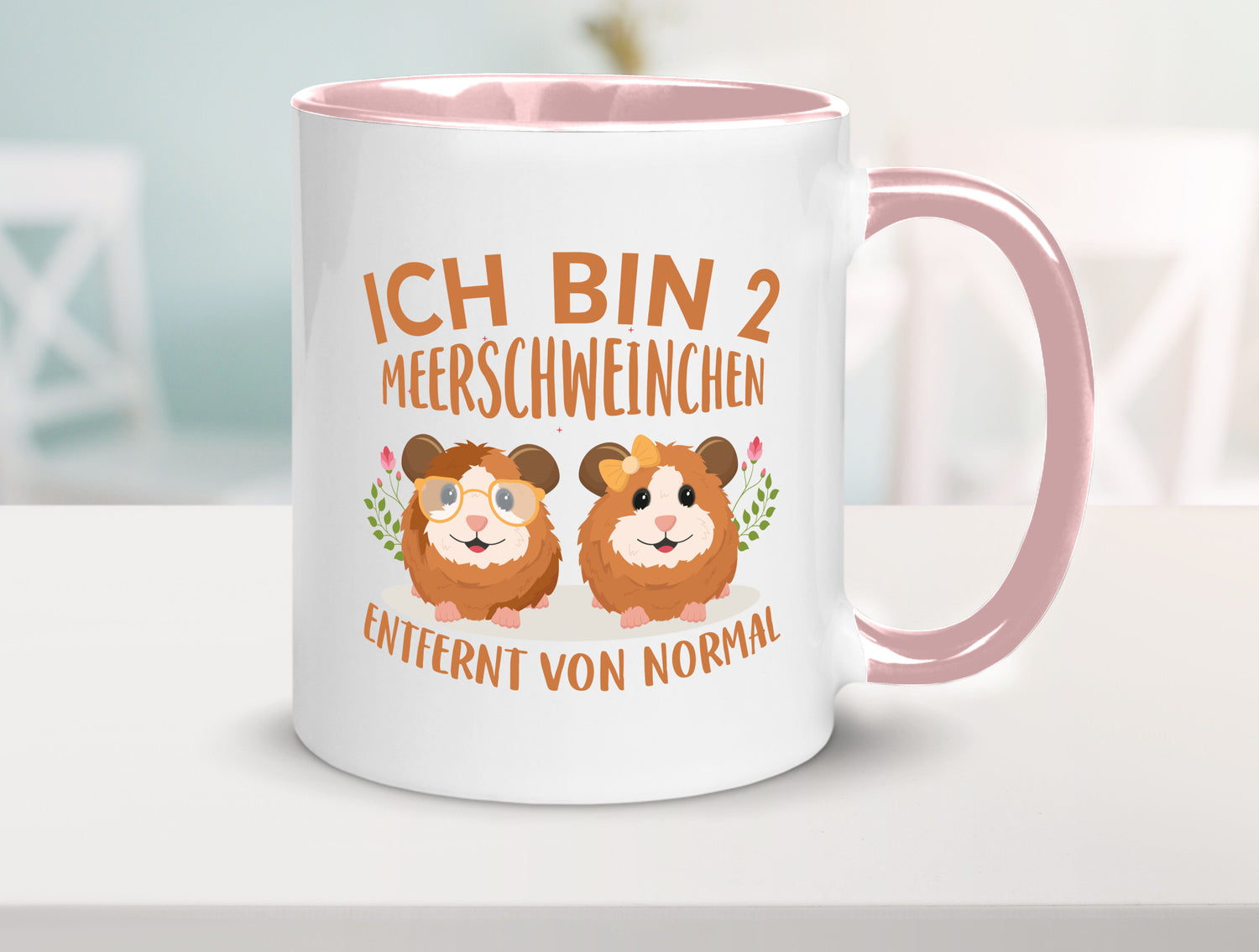 Zwei Meerschweinchen | Tierfreund Tasse Tier Liebe lustig Tierliebhaber Humor