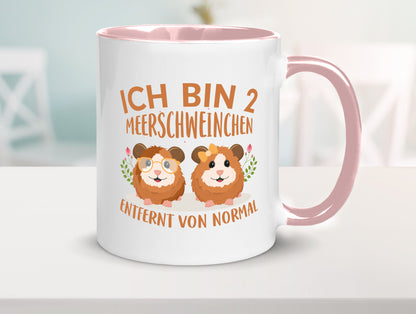 Zwei Meerschweinchen | Tierfreund Tasse Tier Liebe lustig Tierliebhaber Humor