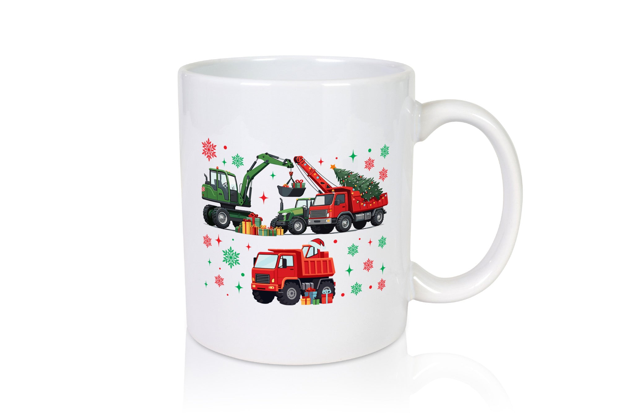 Weihnachten | Baufahrzeuge Bagger Frohe v2 lustiger Spruch Geschenk Humor