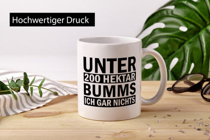 Unter 200 Hektar Bumms ich gar nichts lustiger Spruch Geschenk Humor
