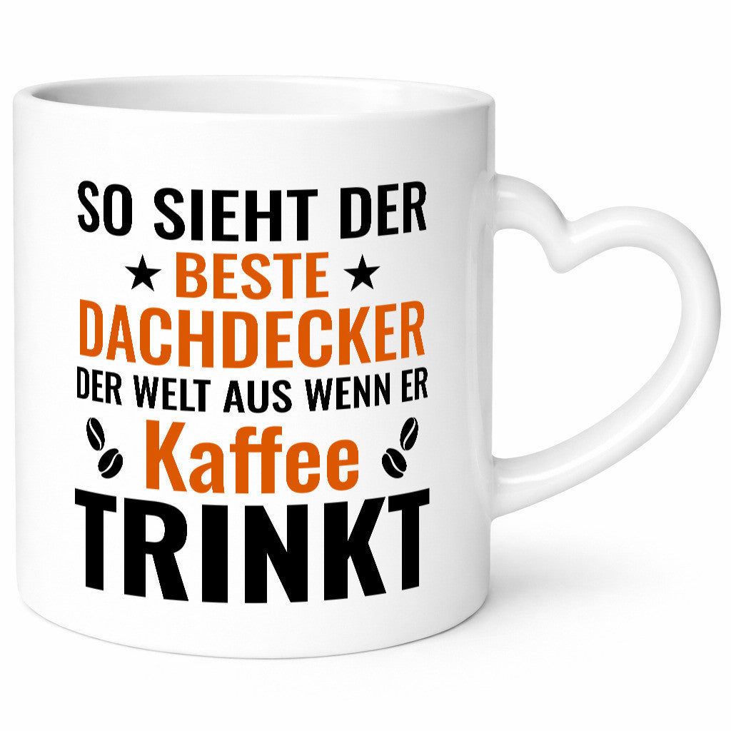Kaffee trinkt: Dachdecker | Dachbau Hausbau lustig Humor Geschenkidee Geschenk