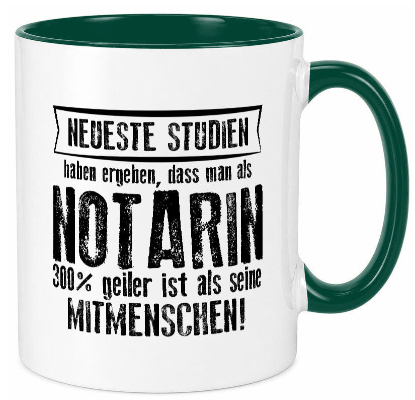 Neuste Studien: Notarin | Juristin lustig Humor Geschenkidee Geschenk Tasse