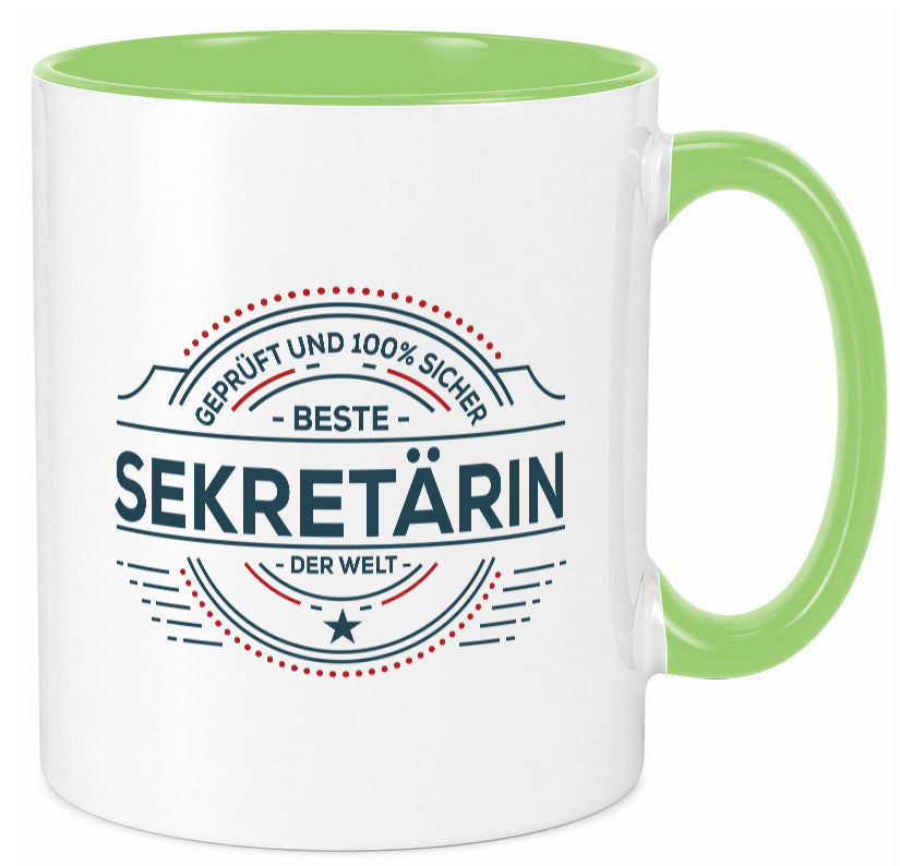 Geprüft und sicher: Sekretärin | Büro Geschenk Arbeit Kollegen lustiger Spruch