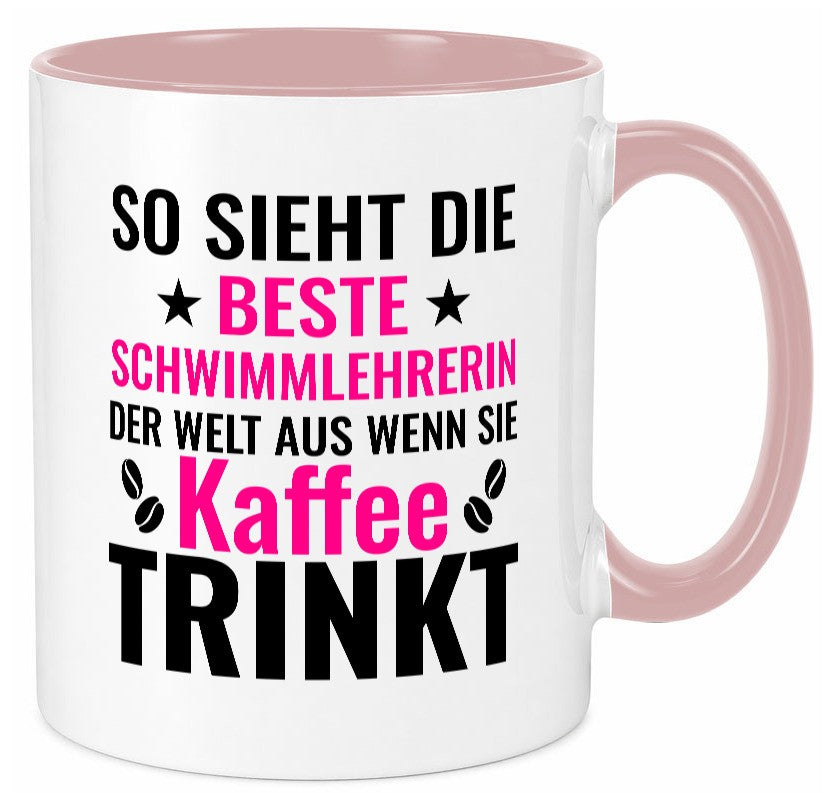 Kaffee trinkt: Schwimmlehrerin | schwimmen Lehrer Geschenkidee Humor Tasse
