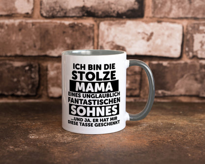 Stolze Mama | Fantastischer Sohn Beste Humor Familie Geschenkidee Tasse