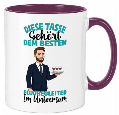 Im Universum: Flugbegleiter | Steward Flughafen Humor Geschenkidee Tasse