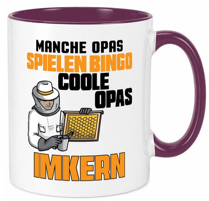 Opas spielen Bingo, coole imkern | Opa Imker| Honig lustig Familie Geschenkidee Tasse