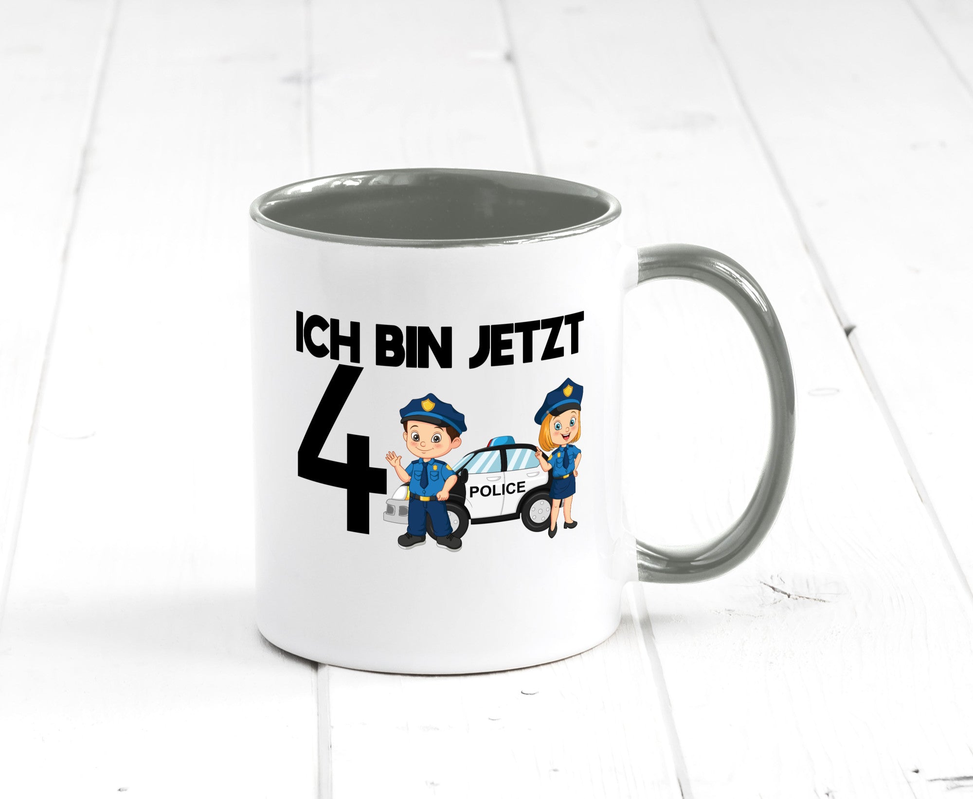 Ich bin jetzt 4 | Polizei 4. Geburtstag Jähriger Geschenk Geschenkidee lustiger