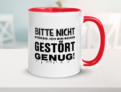 Ich bin schon gestört lustiger Spruch Geschenk Humor Geschenkidee Tasse