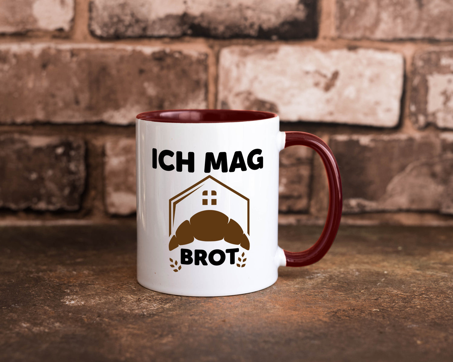 Ich mag Brot | Bäcker backen lustiger Spruch Geschenk Humor Geschenkidee Tasse
