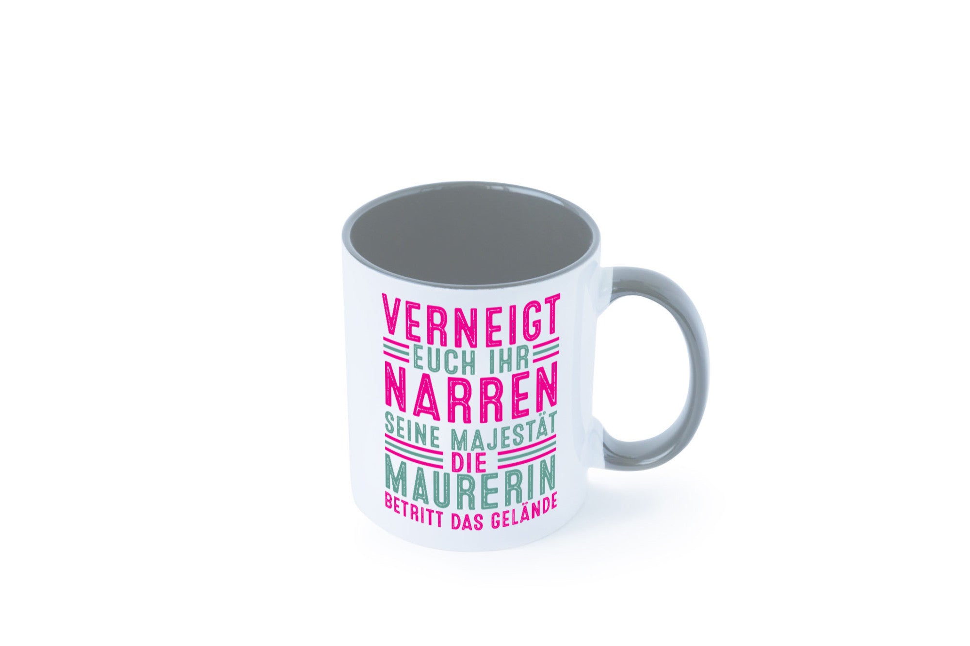 Verneigt euch: Maurerin Humor Geschenkidee Tasse