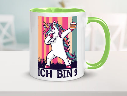 9 Geburtstag | Einhorn Damping Mädchen Humor Geschenkidee Tasse