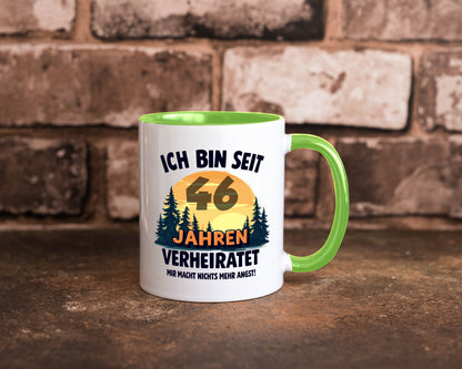 Ich bin Verheiratet | 46. Hochzeitstag Ehepaar Geschenkidee Humor Tasse
