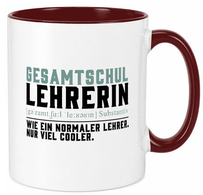 Gesamtschullehrerin | Unterricht Lieblingslehrerin Geschenkidee Humor Tasse