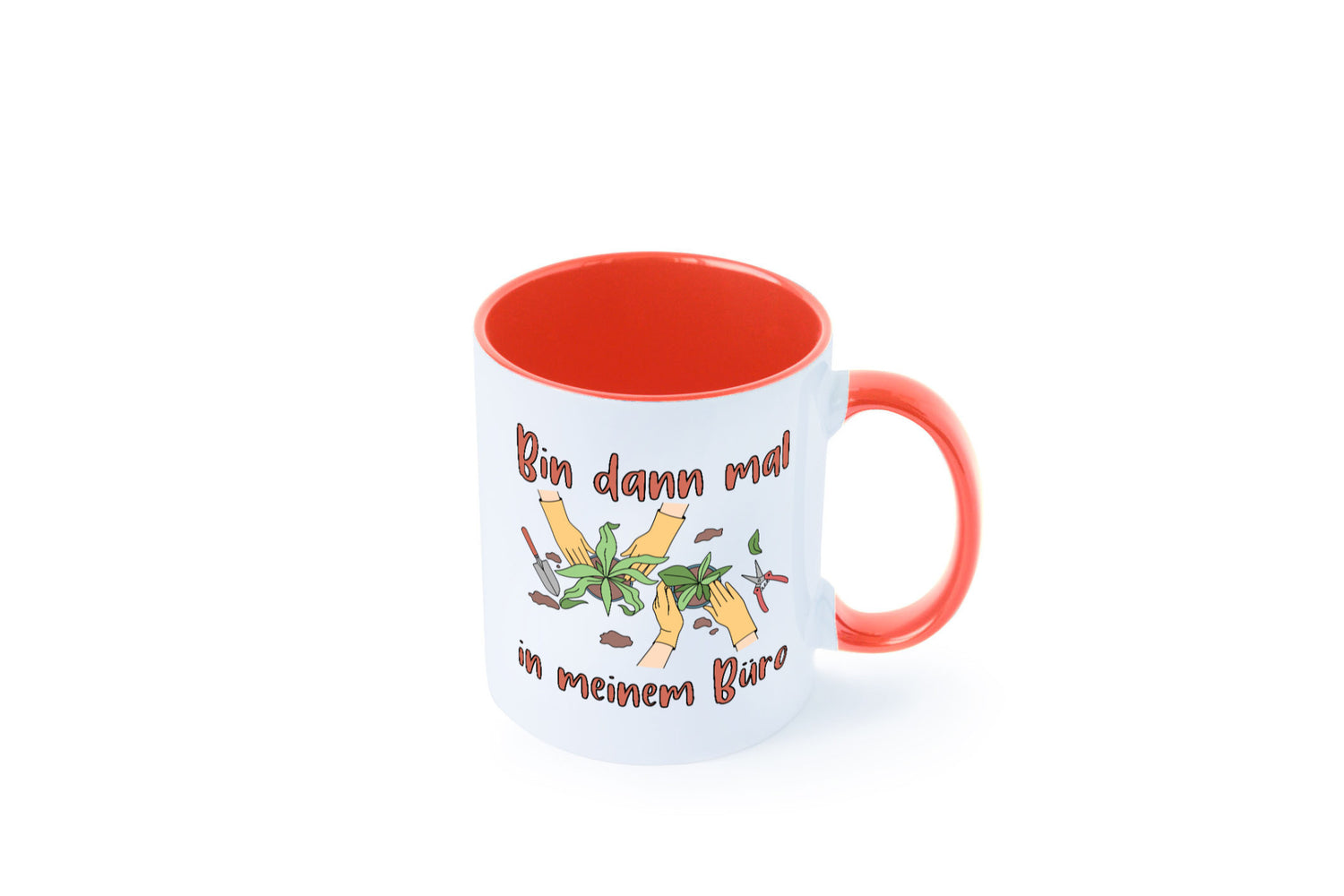 Bin im Büro | Gartenarbeit Pflanzen Humor Witz Geschenkidee Arbeit Kollegen