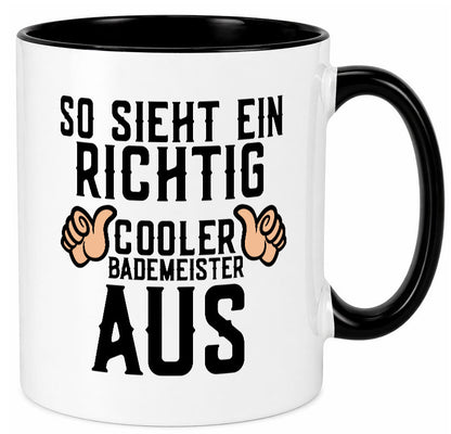 Richtig cooler Bademeister | Daumen hoch Schwimmbad lustig Humor Geschenkidee