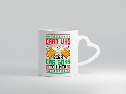 Dart und bier das gönn ich mir | ugly Christmas Geschenkidee Humor Tasse
