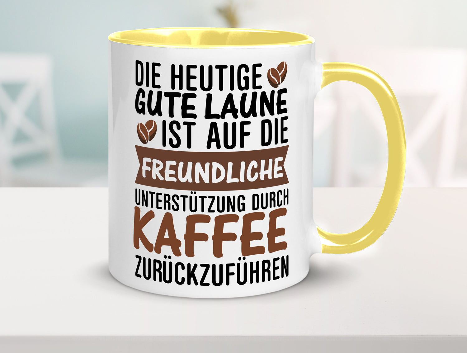 Unterstützung durch Kaffee | Kaffeliebhaber gute Laune Geschenk Humor