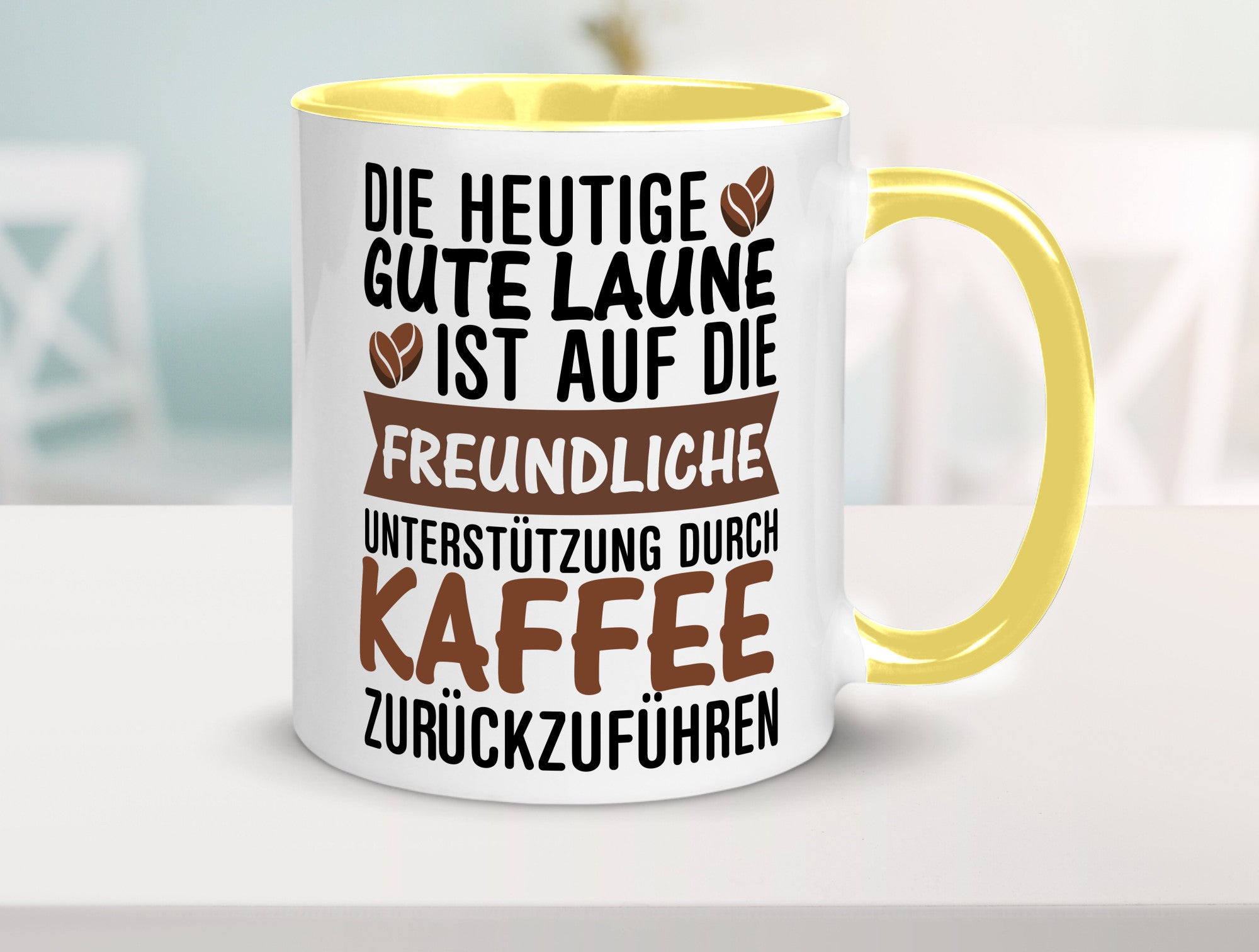 Unterstützung durch Kaffee | Kaffeliebhaber gute Laune Geschenk Humor