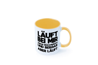 Läuft bei mir | Rückwerts aber Motivation Geschenkidee Humor Tasse