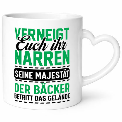 Der Bäcker betritt den Raum | Verneigt euch meister Humor Geschenkidee Tasse