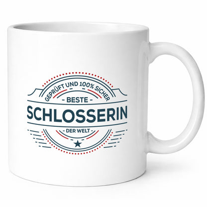 Geprüft und sicher: Schlosserin | Schlosserei lustig Humor Geschenkidee
