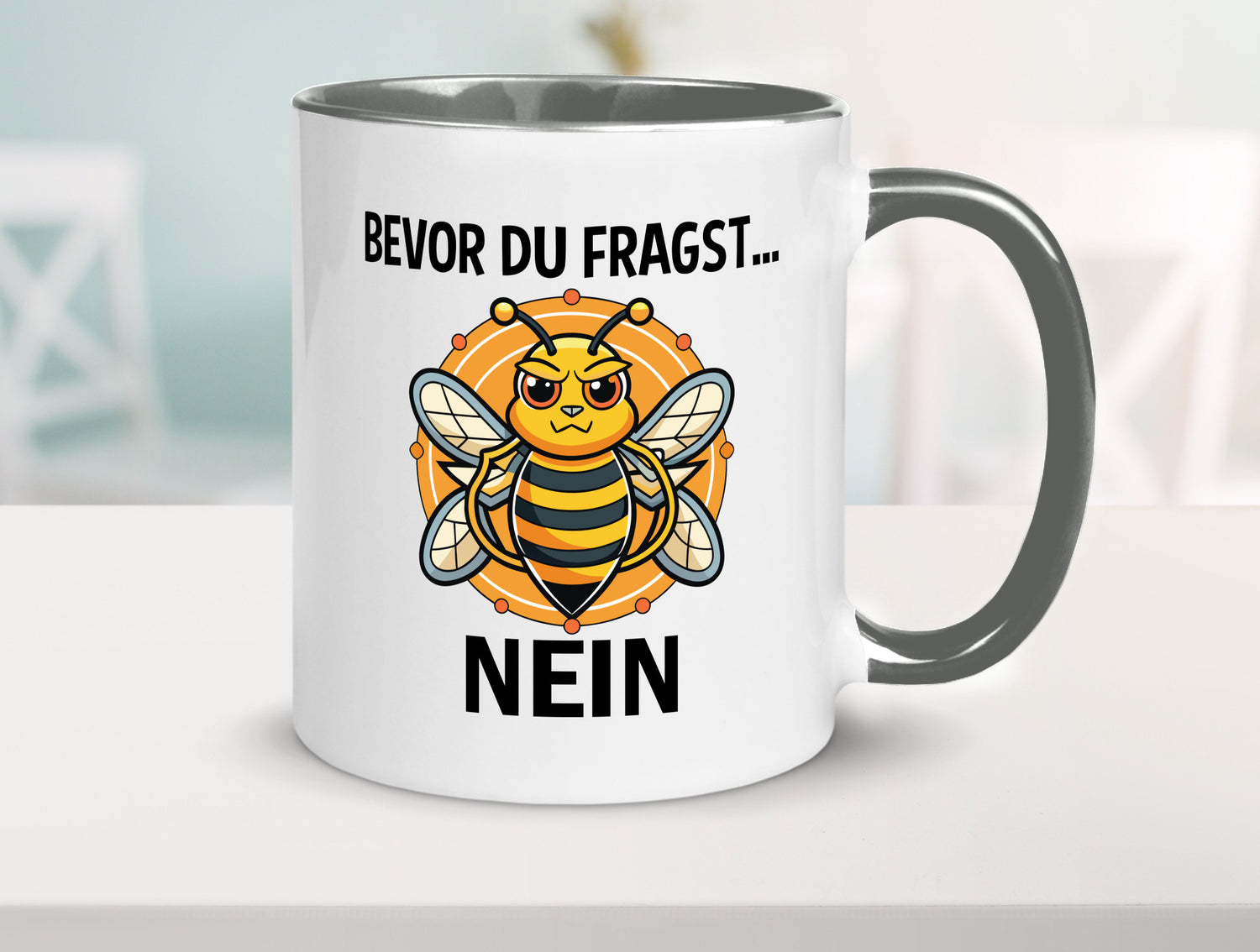 Bevor du fragst... Nein | Hummeln v2 lustig Humor Geschenkidee Geschenk Tasse