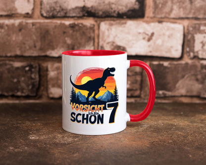 7. Geburtstag | 7 Jahre Dinosaurier v2 Geschenk Geschenkidee lustiger Spruch