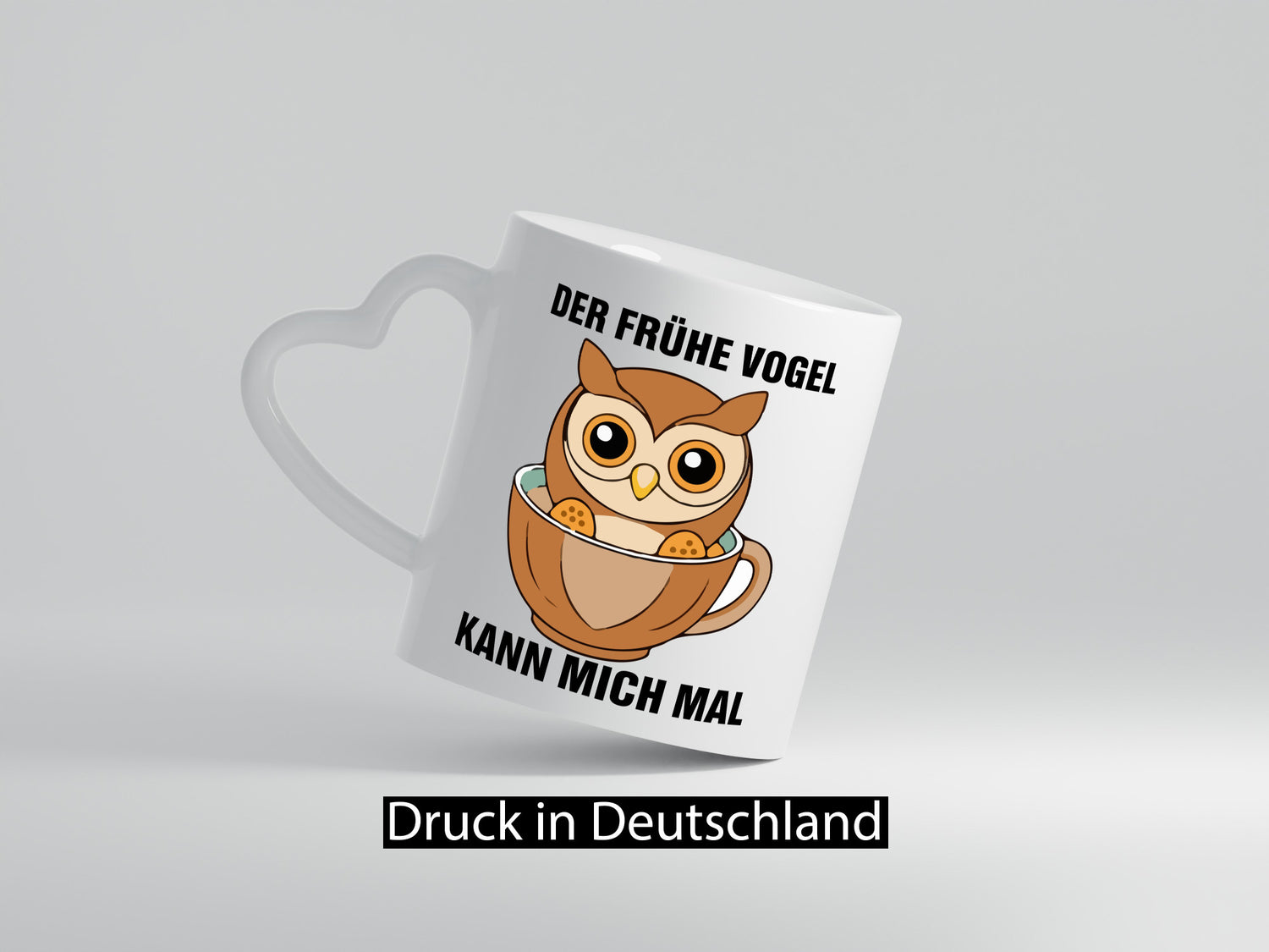 Der frühe Vogel kann mich mal | Eule Morgenmuffel v2 lustiger Spruch Geschenk