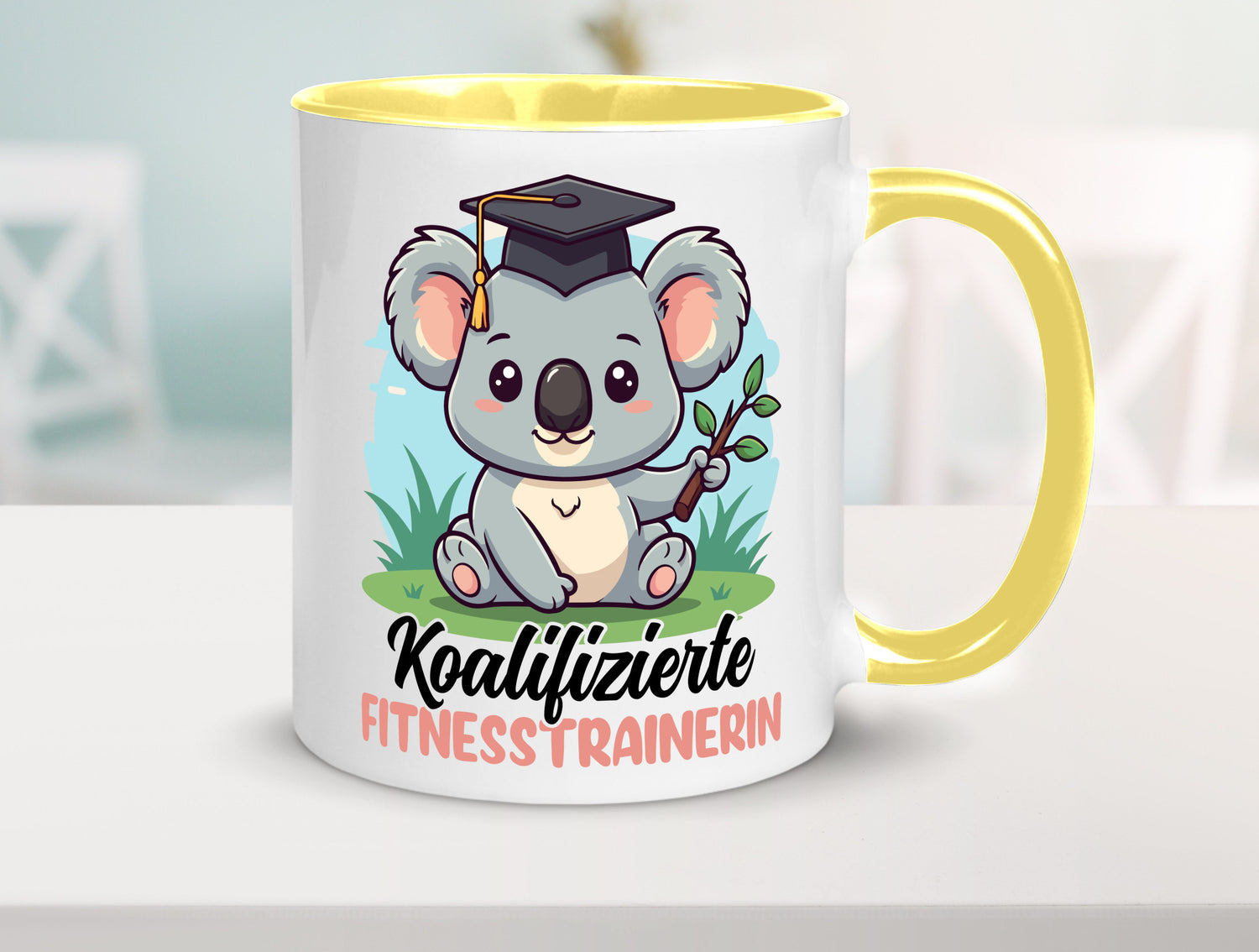 Koalifizierte Fitnesstrainerin | Trainerin Sport v2 Geschenkidee Humor Tasse