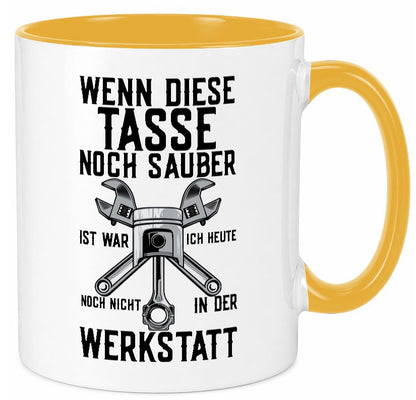 Werkstatt | KFZ Mechaniker Auto Werkzeug Zahnrad lustiger Spruch Geschenk Humor Tasse