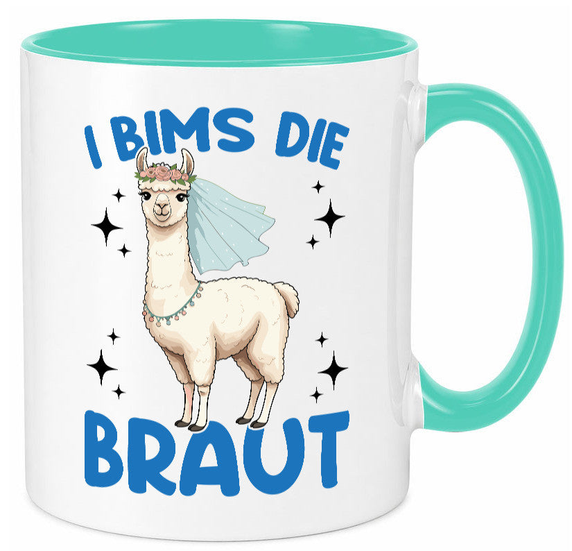 I Bims die Braut | Lama JGA Hochzeit lustig Humor Geschenkidee Geschenk Tasse